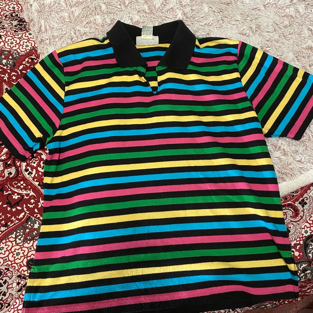 Vintage Patchington Multicolor Striped Kids Polo